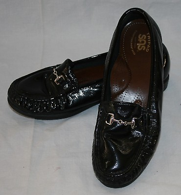 #ad SAS Tri Pad Comfort Food Bed Shoes Womens 10 Loafers Black Moccasins Horsebit $39.11