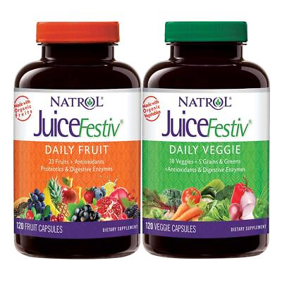 #ad Natrol JuiceFestiv Daily Fruit and Veggie 240 Capsules $26.99