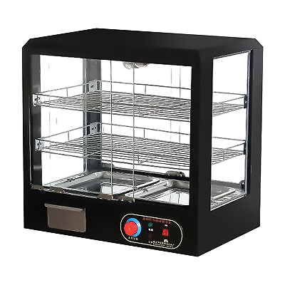 #ad #ad 3 Shelf 500W Electric Commercial Hot Box Food Warmer For Pizza Pretzel Black $246.44