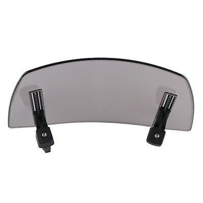 #ad Motorcycle Universal Windshield Wind Screen Deflector Extension Spoiler smoked $18.90
