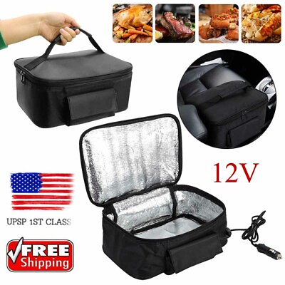 12V Lunch Thermostat Bag Box Portable Car Electric Food Warm Heating OxfordCloth $25.88