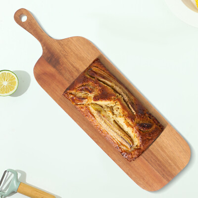 #ad Steak Cutting Board Food Board with Handle Wooden Serving Board Dessert Board $17.08