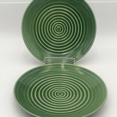 #ad Pfaltzgraff Traditions Moss Pointe Green Salad Plate Set of 2 Replacements EUC $26.95