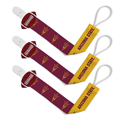 #ad BabyFanatic Arizona State Officially Licensed NCAA Pacifier Clip 3 Pack $14.99
