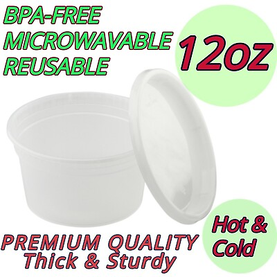 #ad #ad 12oz Food Premium Heavy Duty Storage Meal Prep Deli Container Salad Soup 10 pack $8.78