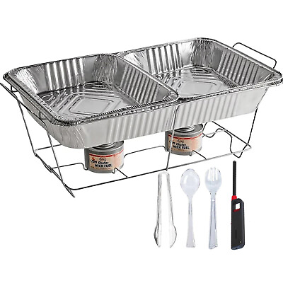 10PC Single Disposable Aluminum Chafing Dish Buffet Set For All Parties amp; Events $195.99