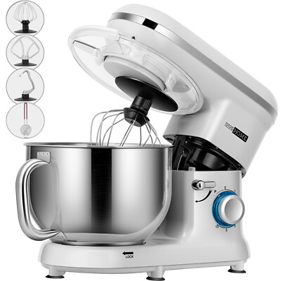 #ad Electric Food Stand Mixer 660W 10 Speed 6 Quart Tilt Head Kitchen Beater Silver $79.99