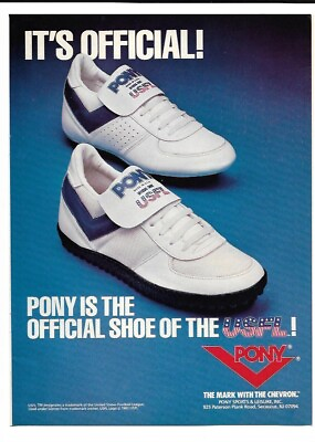 Vintage 1983 Pony the official shoe of the USFL print ad $11.99