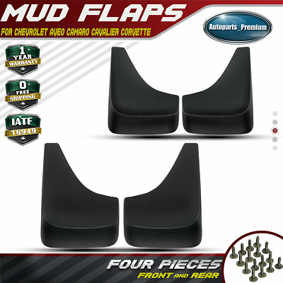 4Pcs Splash Guards Mud Flaps Rear amp;Front for Chevy Camaro Impala Corvette Malibu $35.19