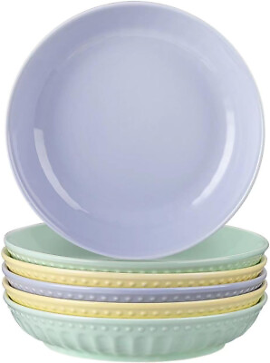 #ad Porcelain Dinner Plates Set of 6 Dishwasher amp; Microwave Safe 8 inch Salad Plates $29.99