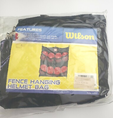 #ad Wilson Fence Hanging Helmet Bag hold 8 $28.88