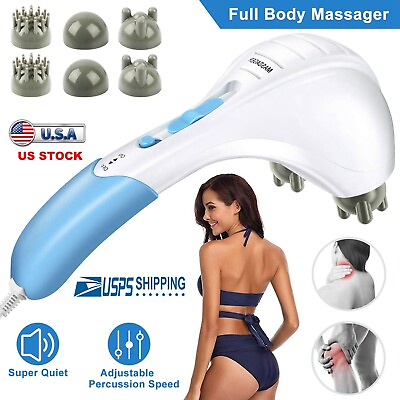 Electric Full Body Relax Handheld Massager Wand Back Neck Percussion Vibrating $30.16