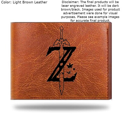 #ad #ad Custom Engraved BREATH OF THE WILD Leather Bifold Wallet 3 Color Choices $22.00