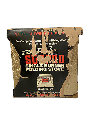 Vintage Sterno Single Burner Folding CAMP Stove LIGHTWEIGHT 10 OZ Small Camping $16.80