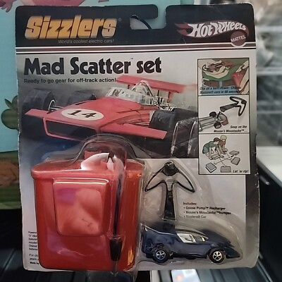 #ad Rare Hot Wheels Mattel Sizzlers Mad Scatter Set Blue 2006 NEW $24.99