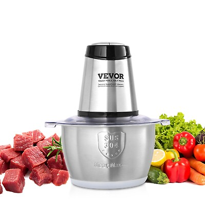 #ad Electric Food Chopper Processor 2L Stainless Steel Bowl Meat Grinder 8 Cup Bowl $24.99