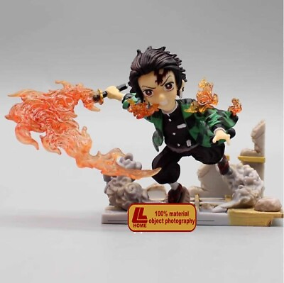 #ad #ad Anime Demon Slayer Kamado Tanjirou Sun breath Battle PVC action Figure Toy Gift $22.99