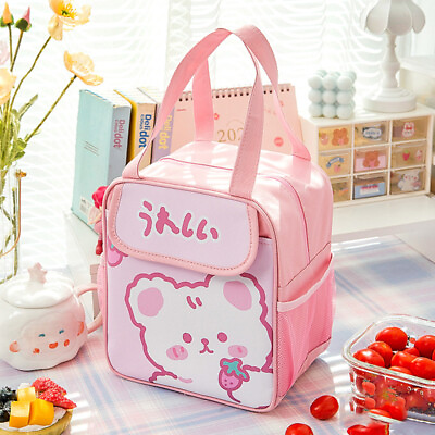 Portable Lunch Bag Box Cute Cartoon Tote Food Bag For Kids Girls Food Storage $13.22
