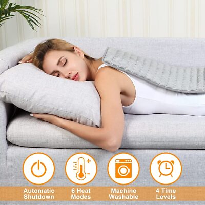 Electric Warmer Heating Pad Fast Heating Ultra Soft Machine Washable 12quot; x 24quot; $21.99