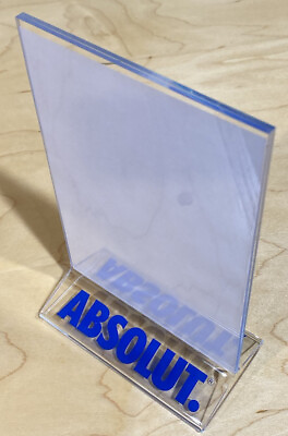 #ad #ad Absolut Vodka Table Stand Menu Holder Restaurant Bar Set Of 10 Blue Font $19.98