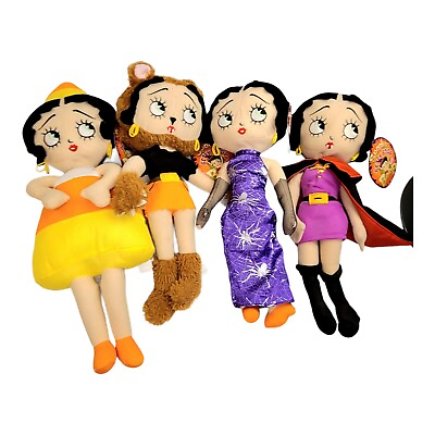 #ad #ad Lot Betty Boop Spooky 4 Plush Dolls 15in Toys Lot Sugar Loaf Halloween NWT $60.00