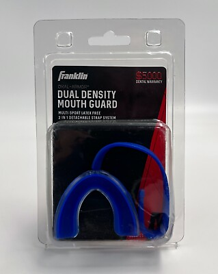 #ad Franklin Mouth Guard Multi Sport Dual Density Latex Free Blue Adult $9.50