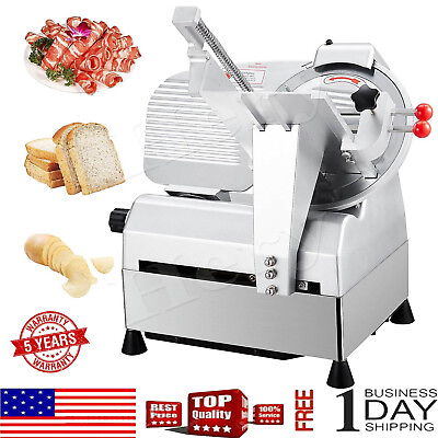 #ad 550W Commercial Electric Meat Slicer 10quot; Adjustable Food Frozen Deli Cutter $657.00