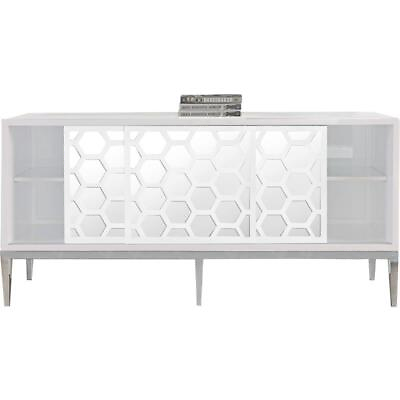 #ad #ad Meridian Furniture Zoey Wood Sideboard Buffet in White Lacquer $1090.89