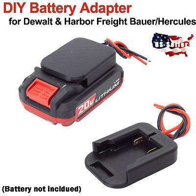 #ad DIY Battery Power Wheels Adapter Connector For Dewalt Bauer Hercules 20V Battery $11.65
