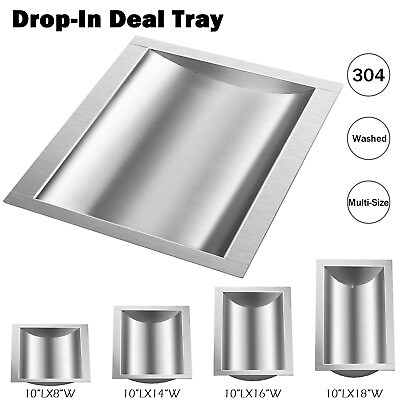 Marada Cash Window Drop In Deal Tray Business Banks 304 Stainless Steel Multiple $56.99