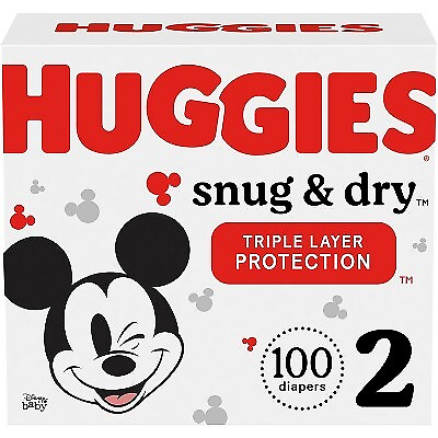 Huggies Snug amp; Dry Baby Disposable Diapers Super Pack Size 2 100ct $19.99