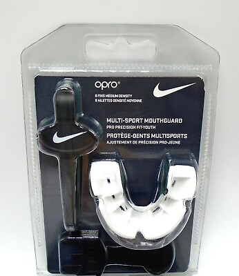 #ad Nike Pro Mouthguard Youth Unisex Mouth Piece Black White $9.86