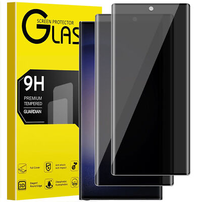 2X Privacy Screen Protector Tempered Glass Full for Samsung Galaxy S23 S22 Ultra $7.99