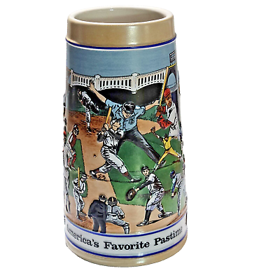 #ad #ad Budweiser Sports Stein 1990 Favorite Pastime CS124 Limited Edition $15.95