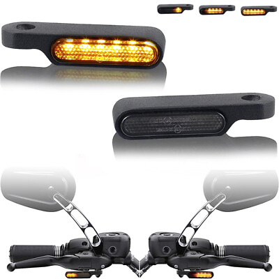 Front Motorcycle Turn Signals Led Blinkers Amber Lights For Harley Sportster 120 $13.59