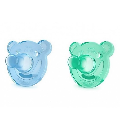 #ad Philips Avent Soothie Pacifiers Bear Shape 0 3m SCF194 01 Green Blue $14.99