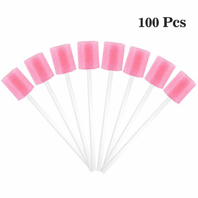 100Pcs Disposable Unflavored Oral Mouth Cleaning Care Sponge Swabs Oral Care USA $10.95