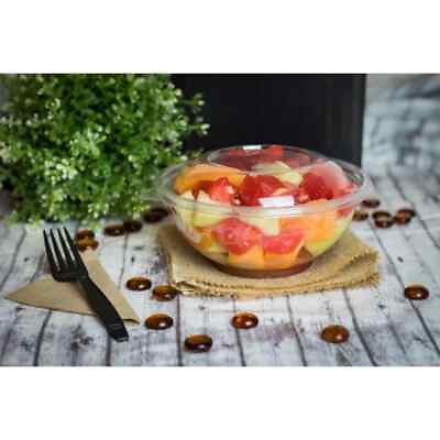 #ad Karat 24oz PET Plastic Salad Bowl 300 ct FP BR24 PET $49.50
