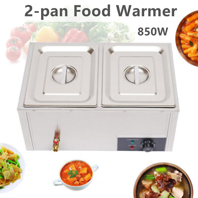 Countertop Food Warmer Steamer w 2 Heavy Gauge Pans for Food Holding amp; Warming $104.53