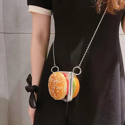 Fake Food 3D Hamburger Burger Protect Case Cover for Samsung Galaxy Z Flip 3 4 $16.80