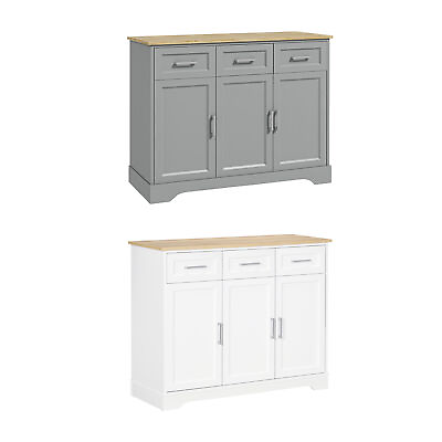 #ad Sideboard Buffet Cabinet with 3 Storage Drawers Kitchen Cabinet Bar Cabinet $193.99