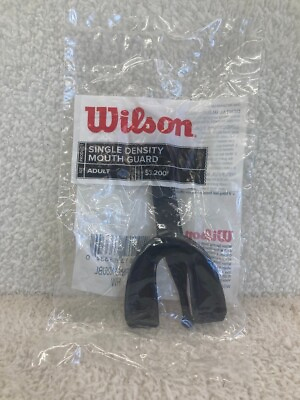 #ad Wilson Single Density Mouth guard Adult Black with Strap $2.95