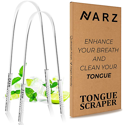 #ad Tongue Scraper Professional Tongue Cleaner for Bad Breath Reusable Stainless Ste $8.99