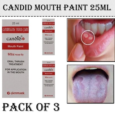 #ad 3 X Candid Mouth Pain For Oral Thrush Treatment For Kills Fungal Infection FS $20.94