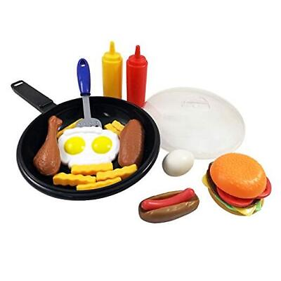 #ad Play Food Kids Toy Set with Frying Pan and Spatula 25 Piece Kitchen Cooking $19.60