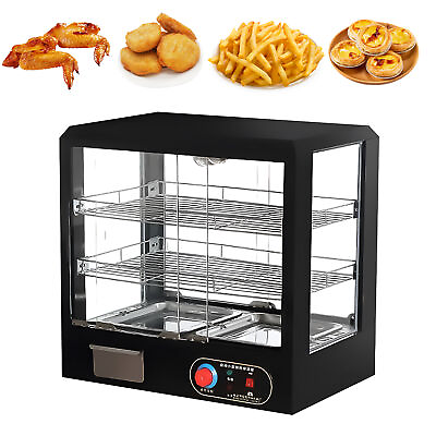 #ad Food Pizza Warmer 3 Tier Electric Warmer with Lighting and Glass Door 1SET $341.49
