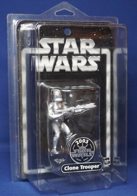 #ad #ad Silver Clone Trooper Star Wars 25 Years Hasbro 2003 NEW in Star Case $13.98