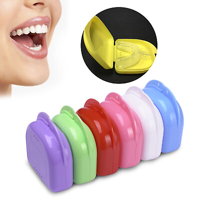 #ad 1pc Dental Retainer Orthodontic Mouth Guard Case Storage Cases Bleach Tray Box $7.99