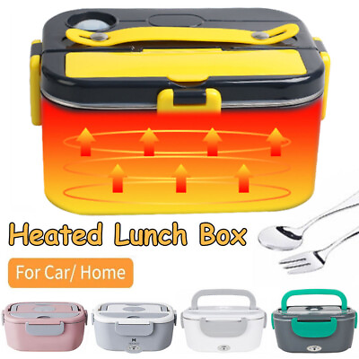 #ad 1.8L 80W Electric Heating Lunch Box Portable Car Office Food Warmer Container US $28.99