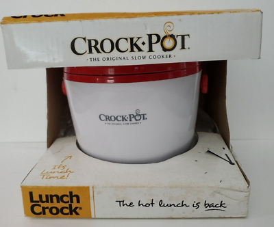 #ad Crock Pot Portable Lunch Slow Cooker Food Warmer Red Screw Top Handle in Box $14.99